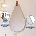 Ver imagem 4 de Espelheira Para Banheiro Alça em Couro Gota Espresso Móveis