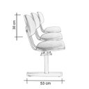 Ver imagem 3 de Kit 2 Cadeiras Escritório Longarinas de 3 Lugares Ecoflex