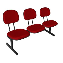 Kit 2 Cadeiras Escritório Longarinas de 3 Lugares Ecoflex - 8