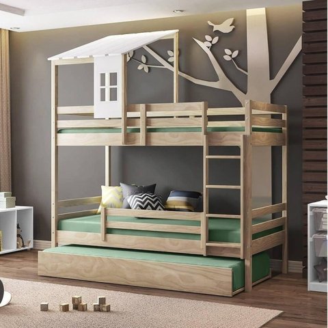 Treliche Teen Play com Telhado Casinha Casatema MadeiraOriginals