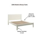 Ver imagem 2 de Cama Queen 2809b Topázio Retrô Rústico Madeira Maciça Freijó Finestra