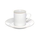 Ver imagem 3 de Jg 4 Pçs Xicara Cafe Royal Branca Borda Dourada