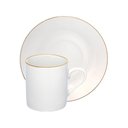 Ver imagem 2 de Jg 4 Pçs Xicara Cafe Royal Branca Borda Dourada