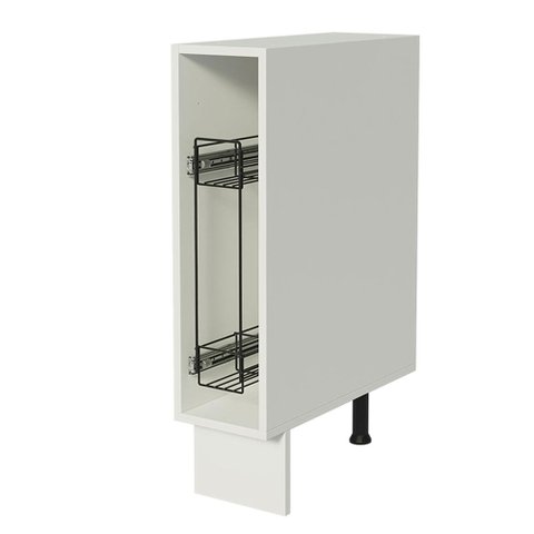 Balcão Porta-Temperos Madesa para Cozinha Lux, Glamy e Stella 20 x 60 cm (Sem Tampo) Branco