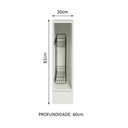 Ver imagem 2 de Balcão Porta-Temperos Madesa para Cozinha Lux, Glamy e Stella 20 x 60 cm (Sem Tampo) Branco