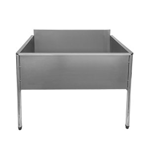 Tanque Aço Inox Com Espelho E Uma Cuba 142x51x45cm - 150x55x90cm - Brascool
