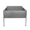 Tanque Aço Inox Com Espelho E Uma Cuba 142x51x45cm - 150x55x90cm - Brascool - 1