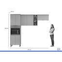 Ver imagem 3 de Cozinha Completa 3 Peças 7 Portas Allure CZ642 Gris Linea