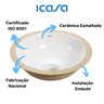 Cuba de Embutir Redonda 31cm Louça Pia Banheiro Lavabo Icasa - 3