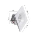 Ver imagem 5 de Spot de Embutir para Móvel Nordecor Elysa Mini Quadrado Led 3w Bivolt Branco 3000k Luz Amarela
