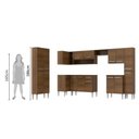 Ver imagem 5 de Cozinha Canto Reto Emilly 17 Portas 1 Gaveta Rustic Madesa