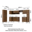 Ver imagem 4 de Cozinha Canto Reto Emilly 17 Portas 1 Gaveta Rustic Madesa
