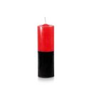 Ver imagem 4 de Kit Copo Suporte Vidro para Vela + 3 Velas Votivas 7 Dias Bicolor Vermelha-preta 250g
