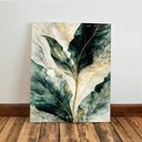 Ver imagem 6 de Kit 3 Quadro Decorativo Folhas Botânico Dourado Marmorizado Luxo 28x20cm