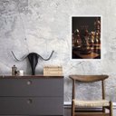 Ver imagem 2 de Quadro Tabuleiro Xadrez- Cavalo 24x18cm - com Vidro:madeira Preta