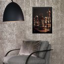 Ver imagem 1 de Quadro Tabuleiro Xadrez- Cavalo 24x18cm - com Vidro:madeira Preta