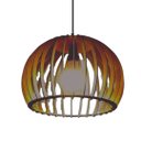 Ver imagem 1 de Luminária Teto tipo Pendente ESFERA MDF - Completa - Cor: Marrom