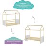 Cama Montessoriana Reversível Telhado Completo Casinha Garden Casatema MadeiraOriginals - 4