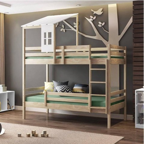 Beliche Teen Play com Telhado Casinha Casatema MadeiraOriginals
