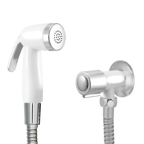 Ducha Higiênica Kit Premium Abs Branca Acionamento ¼ Volta:branco