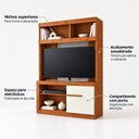 Ver imagem 2 de Estante para TV e Home Theater até 49 Polegadas 120,1 x 180cm 1 Porta