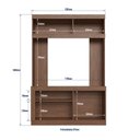 Ver imagem 3 de Estante para TV e Home Theater até 49 Polegadas 120,1 x 180cm 1 Porta Marrom