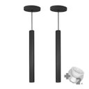 Ver imagem 1 de Kit 2 Pendente Tubo Palito 45cm - Preto + Lampada Led 4w