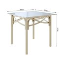 Ver imagem 2 de Mesa de Jantar Katrina Off White Quadrada Tampo de Madeira 90 Cm New Green