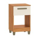 Ver imagem 2 de Mesa de Cabeceira 40cm Prada MC210 com 1 Gaveta e 1 Nicho Cinamomo/Off White Fellicci Móveis
