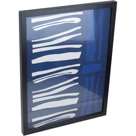 Quadro Decorativo Enfeite Parede Casa Home&co Mdf 39x29x2cm Azul
