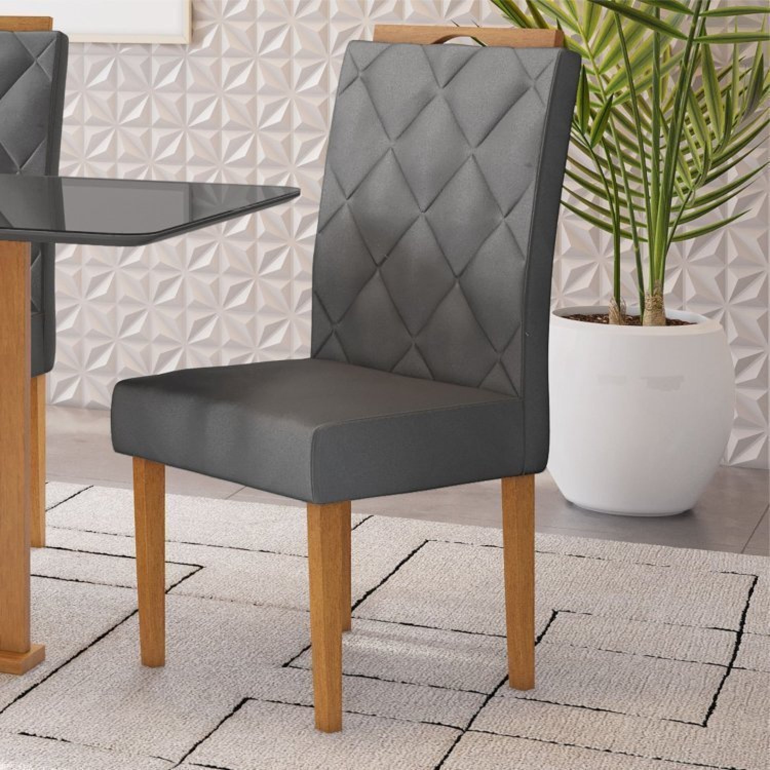 Conjunto Sala de Jantar Mesa Elegance com 4 Cadeiras Diamante Jolie  - 7