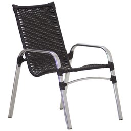 4 Cadeiras Emily e Mesa Adaptada em Alumínio para Área, Jardim, Piscina - Trama Original - 2