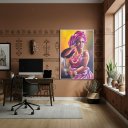 Ver imagem 1 de Quadro Decorativo Oxum a Orixá do Amor - 70x50cm:moldura Branca