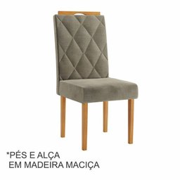 Conjunto Sala de Jantar Mesa Elegance com 6 Cadeiras Diamante Jolie - 8 Conjunto Sala de Jantar Mesa Elegance com 6 Cadeiras Diamante Jolie - 8