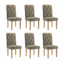 Ver imagem 6 de Conjunto Sala de Jantar Mesa Elegance com 6 Cadeiras Diamante Jolie 