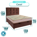 Ver imagem 3 de Kit Cama Box Bau + Cabeceira + Colchão Casal D33 - Maxsono - Paropas