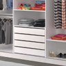 Guarda-roupa Casal 3 Portas de Correr com 1 Espelho 100% Mdf 1903e1 Branco - Foscarini - 4