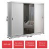 Guarda-roupa Casal 3 Portas de Correr com 1 Espelho 100% Mdf 1903e1 Branco - Foscarini - 2