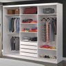 Guarda-roupa Casal 3 Portas de Correr com 1 Espelho 100% Mdf 1903e1 Branco - Foscarini - 3