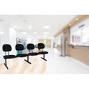 Ver imagem 2 de Cadeira Escritório Longarina 4 Lugares Estofada Ecoflex