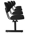 Ver imagem 3 de Cadeira Escritório Longarina 4 Lugares Estofada Ecoflex