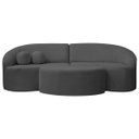 Ver imagem 1 de Sofá Orgânico Palermo 4 Lugares 210cm + Puff Bouclê - Sofa Store:bouclê Cinza Chumbo