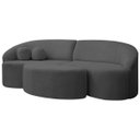 Ver imagem 3 de Sofá Orgânico Palermo 4 Lugares 210cm + Puff Bouclê - Sofa Store:bouclê Cinza Chumbo