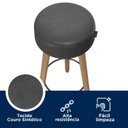 Ver imagem 7 de Kit 2 Banquetas Couro Sintético e Madeira Maciça Londres