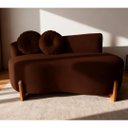 Ver imagem 5 de Namoradeira Lounge Bouclé com 2 Almofadas 150 Cm ? Design Moderno e Confortável