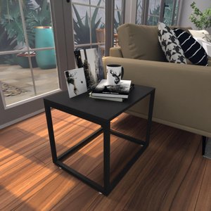 Mesa Lateral Preta Aparador de Sofa Sala Mesa Lateral Cama