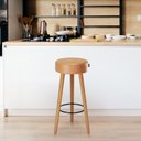 Ver imagem 2 de Banqueta Couro Sintético e Madeira Maciça Londres