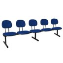 Ver imagem 1 de Cadeira Escritório Longarina 5 Lugares Estofada Ecoflex