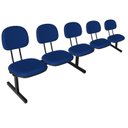 Ver imagem 7 de Cadeira Escritório Longarina 5 Lugares Estofada Ecoflex