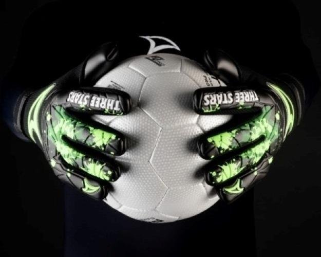 Luva Profissional de Goleiro Three Stars Kick Vermelho G = 1 - 8